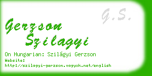 gerzson szilagyi business card