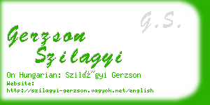 gerzson szilagyi business card